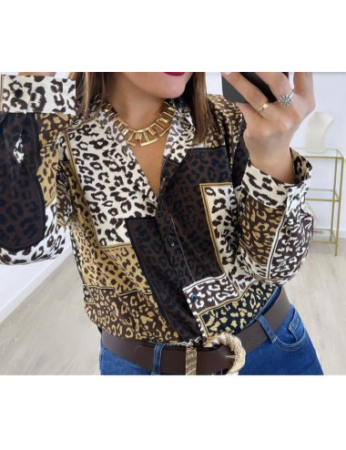 Camisa Print leopardo